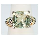 Sterling Silver Prasiolite Ring