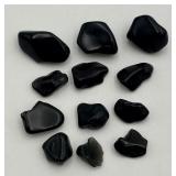 Lot of Tumbled Apache Tears/Obsidian Stones