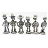 6 VTG Boyd Perry Pewter Mini Cowboy Figurines