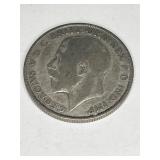 1924 Great Britain George V One Florin Silver Coin