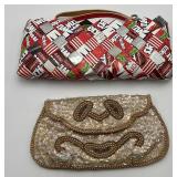 VTG Sequins Clutch & Twizzler Design Clutch