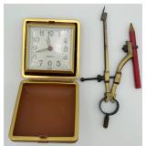 Vintage Pencil Compass & Alarm Clock