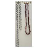 2 Sterling Silver Freshwater Pearl Necklaces
