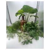 Decorative Bottle & Artificial Greenery