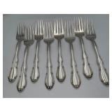 8 Towle Sterling Silver Salad Forks, 307 grams