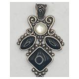 925 Pendant Black Onyx Mother of Pearl