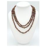 925 Chocolate Freshwater Pearl Necklace