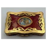 Antique Gilt-Metal Decorative Powder Compact