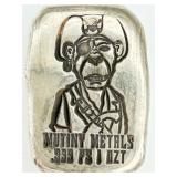 Mutiny Metals 1 Troy Ounce .999 Fine Silver Bar