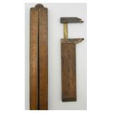 2 Antique Wooden Carpenter