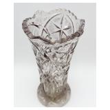 ANTQ Pressed Glass Vase 9 3/4"