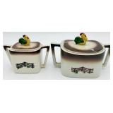2 Vintage California Orchard Ware "Rooster" C&S