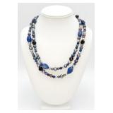 925 Multi-strand Pearl & Gemstone Necklace