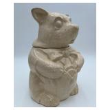 Vintage Ivory-glazed Ceramic Bear Cookie Jar
