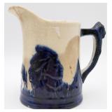 ANTQ Old Sleepy Eye Cobalt Glaze Stoneware Creamer