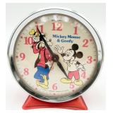 VTG Bradley Mickey Mouse & Goofy Alarm Clock