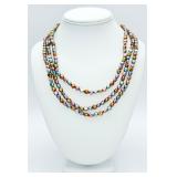 Long Multi-color Freshwater Pearl Necklace