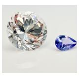 2 Gemstones, Tanzanite & White Sapphire