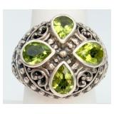 925 Peridot Ring