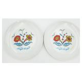 2 VTG Berggren Trayner Swedish Folk Art Plates