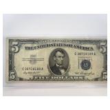 Series 1953 Blue Seal $5 Silver Certificate