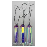 3 Colored Crystal Suncatchers