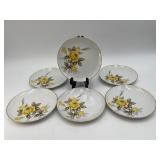 6-Vintage Cotillion Bread & Butter Plates