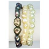3 Freshwater Pearl Bracelets