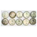 10 Silver Canada 25 Cent Coins 80% Silver