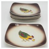 7 VTG Chicken & Chick Motif Orchard Ware