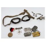 Military Dog Tags, Goggles, Whistle etc...