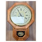 Vtg. Handcrafted Drop Octagon Calendar Clock