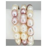 3 Freshwater Pearl Bracelets