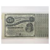 Jan. 1,1886 US of America Bond of the State of LA