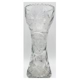 ANTQ ABP Cut Glass Corset Vase 13 1/2"