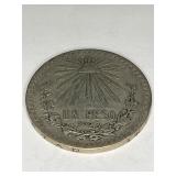 1923 Estados Unidos Mexicanos Un Peso Silver Coin