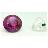 2 Gemstones, Cranberry Zandrite & Medusa Quartz