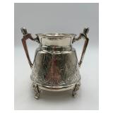 Victorian Egyptian Revival Silverplate Sugar Bowl