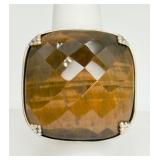 925 Large Tigers Eye Ring