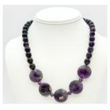925 Amethyst Double Knotted Necklace