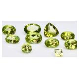 Mix of Peridot Gemstones