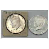 1973-S Proof & 2002 Proof Kennedy Half Dollars