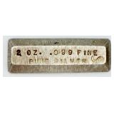 Rare VTG Circle City Loaf Style Silver Bar 2 Ounce