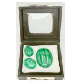 3 Malachite Cabochon Gemstones
