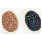 2 Drusy Quartz 18X13MM OV TRTD