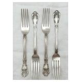 4 Alvin Sterling Silver Dinner Forks