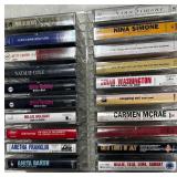 20 Misc Music Cassettes w/ Storage Case