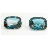 2 LAB CRTD Cornflower Blue Spinel 4.5CT 9X7MM