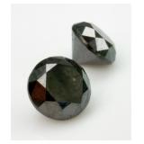 2 Black Diamond Approx. 1.11CT 4.5MM RD