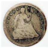 1853 Seated Liberty Half Dime Silver Coin